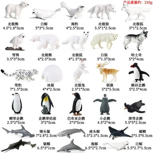 26pcs/set Mini Shark Penguin Whale Wolf Leopard PVC Toy Action Figure Kids Gift - Picture 1 of 7