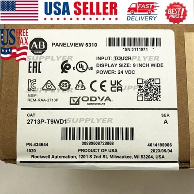 2713P-T9WD1 New Allen-Bradley AB PanelView 5310 Graphic Terminal 2713PT9WD1 - Image 1 of 4