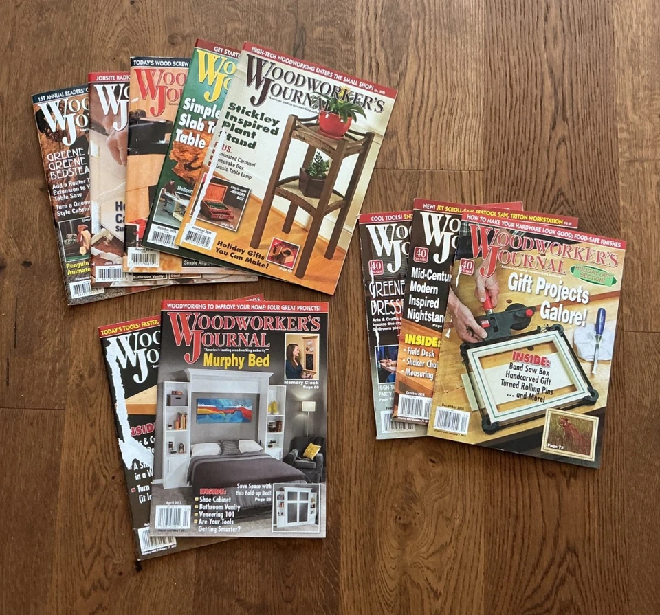Woodworker's Journal Magazine Lot of 10 - 2015-2017 - Image 1 of 1