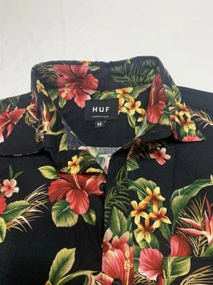 Camisa hawaiana con botones HUF para hombre, talla grande, color múltiple Foto 1 de 4