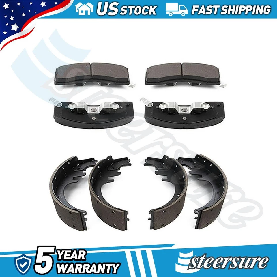 Front Rear Disc Brake Pad Set Drum Brake Shoe for 1996-1996 Chevrolet G30 - Image 1 of 4