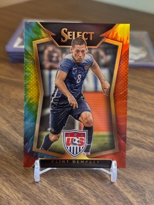 Clint Dempsey 2015-16 Panini Select #19 Tie-Dye Prizm /30 Ball Back Variation - Image 1 of 2
