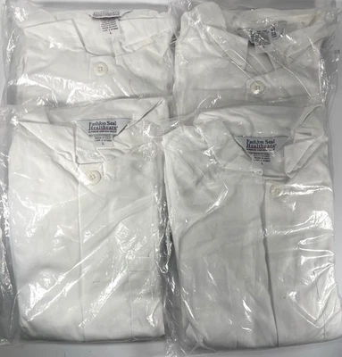 (Cantidad 4) Sello de Moda - Abrigo de Laboratorio Unisex Largo - 41" - #3420 - Blanco - L Foto 1 de 4