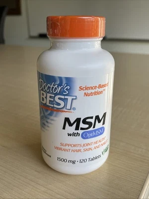 Comprimido vitamínico Doctor's Best MSM 1500 mg - 120 unidades Foto 1 de 2