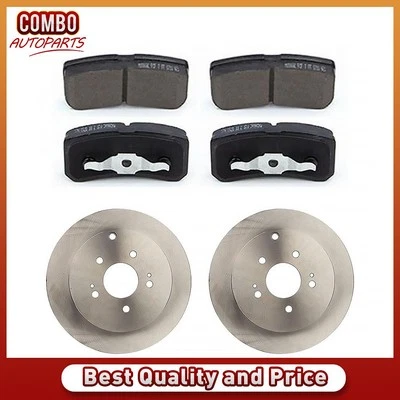 Rear Brake Rotors Ceramic Brake Pads for 2004 2005 2006 Mitsubishi Endeavor - Изображение 1 из 4