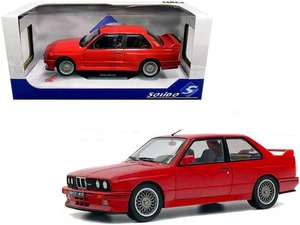 1986 BMW E30 M3 Diecast Model Car Red 1/18 Scale by Solido - Picture 1 of 4