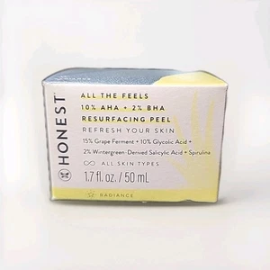 Honest Beauty All The Feels Resurfacing Peel, 10% AHA + 2% BHA, 1.7 Fl Oz - Picture 1 of 3