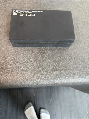 PORSCHE DESIGN P'3400 2-TONE TITANIUM BLACK CUFFLINKS. BRAND NEW! - Image 1 of 3