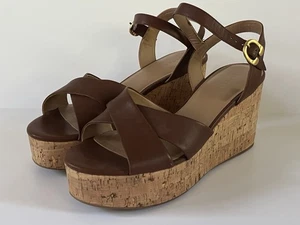 Neu ohne Karton Aerosoles Haylee braune Keilsandalen Kork Knöchelriemen Damengröße 10 M - Bild 1 von 9