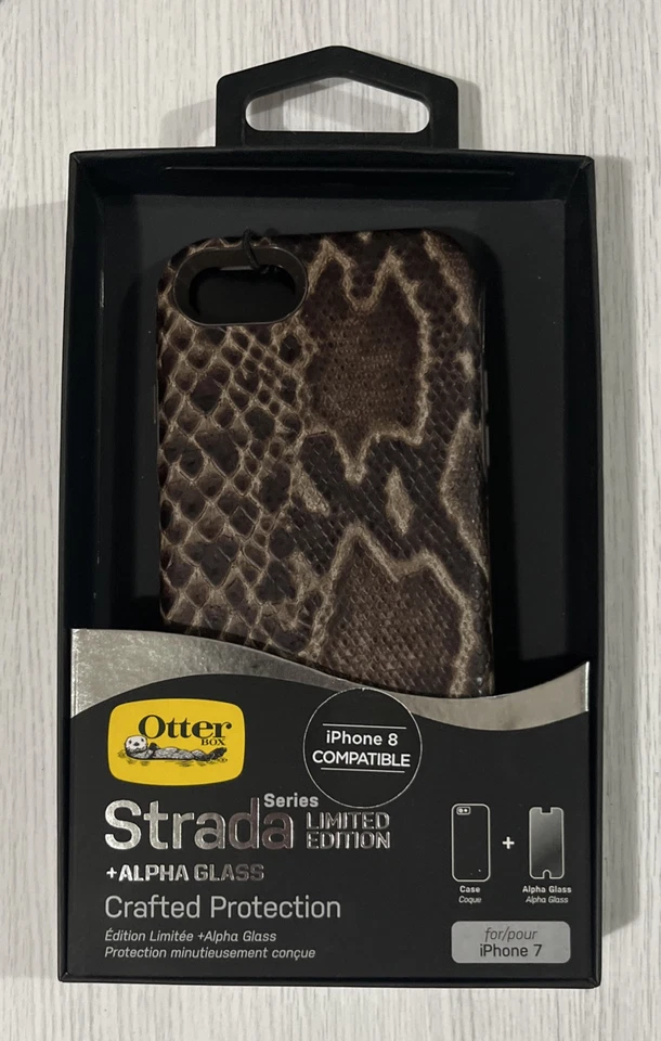 Funda Serie OtterBox Strada y Vidrio Alfa para iPhone SE 8/7 Madera Marrón Serpiente Foto 1 de 3