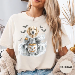 Golden Retriever Halloween Hundeliebhaber Haustier T-Shirt Gildan Shirt Sweatshirt - Bild 1 von 4