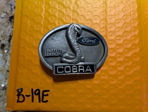 Ford Shelby Cobra Snake Mustang Vintage Belt Buckle 1990's Limited Editon by PMI - Picture 1 of 4