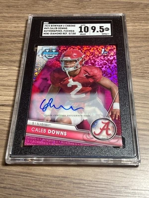 Caleb Downs 2023 Bowman Chrome U Autograph Card SGC 9.5 10 Auto Rookie /150 - Image 1 of 2