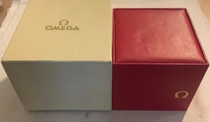 Omega scatola completa a cubo ORIGINALE pelle rossa box anni 60/70 - Imagen 1 de 10