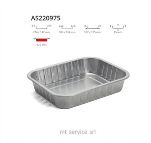 CONTENITORE IN ALLUMINIO RIUTILIZZABILE RETTANGOLARE NUDO PLAIN - Imagen 1 de 1
