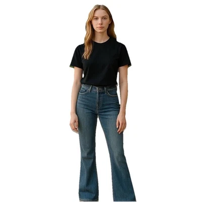 Pantalones de mezclilla elásticos de pierna acampanada talla 9 vintage Y2K MUDD para mujer Foto 1 de 4