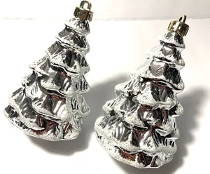 NEU MACY'S HOLIDAY LANE SILBER BRUCHSICHER CHRISTBAUMSCHMUCK 4,5" 2 STCK. - Bild 1 von 3