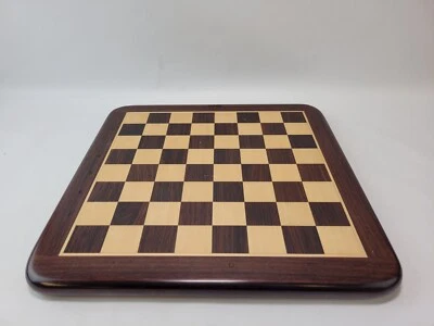 House of Chess Sapele Wooden Curvy Edges Engraved 15 x 15 in Flat Chess Board - Image 1 of 4