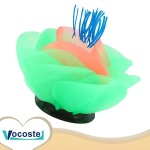 Piece of 1 Aquarium Simulation Coral Aquatic Flower Glow Ornaments Green - Picture 1 of 8