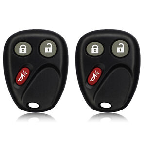 2Pcs 3-Button Keyless Entry Remote Car Key Kit For Chevrolet For GMC 2003-2007