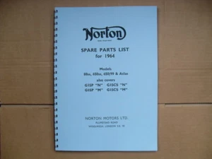 Norton TEILEBUCH 1963-68 88ss, 650ss, 650/99 ATLAS + G15PN, G15CS N, G15P UNVERGLEICHLICH - Bild 1 von 1