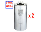 2-PACK BUNDLE - 70/10 Round Dual Run Capacitor for HVAC Compressors, motor 70+10