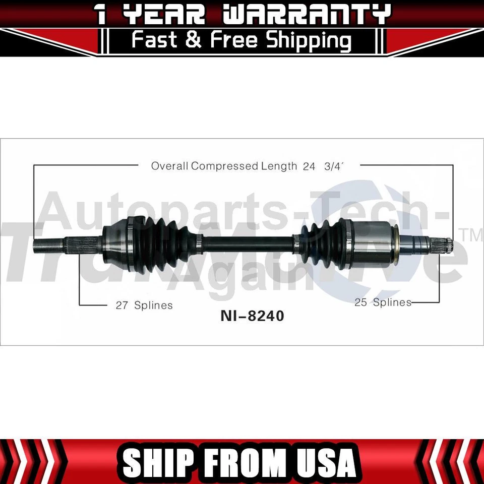 Eje articulado CV pasajero delantero compatible con 2003 2004 2005 2006 2007 Infiniti FX35 Foto 1 de 1