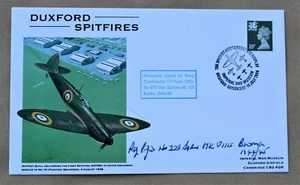 DUXFORD SPITFIRES 1988 COVER SIGNED WING COMMANDER GEOFFREY 'PIP' PIPER  - Picture 1 of 3