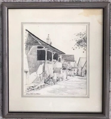 Original Vtg Chambolle -Musigny France Sketch William Cotton Schöntzeler Signed - Image 1 of 4