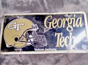 Georgia Tech Yellow Jackets NCAA Metal License Plate NEW  - Picture 1 of 4