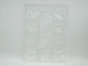 Candy Mold 11 Assorted Leaves Shape 6 Designs Clear Plastic CK Products 90-13064 - Picture 1 of 4