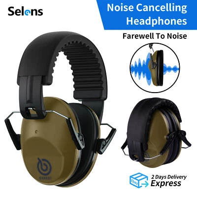 SELENS-EAREST EAREST Adult Ear Defenders Ear Muffs Noise Reduction Hearing Protectors NRR Safe