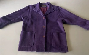 Kristin Blake Vintage Damen Jacke Gr. XS Lila 100% Wolle Knopfleiste - Bild 1 von 17
