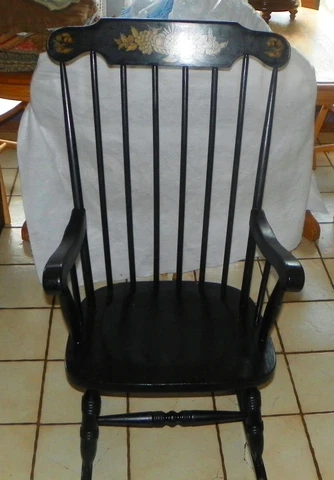 Black Nichols & Stone Rocker / Rocking Chair  (R241) Cover