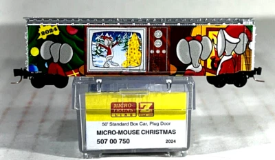 MICRO-TRAINS Z SCALE MICRO-MOUSE 2024 CHRISTMAS CAR 50700750 - Image 1 of 4