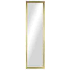 Mainstays 13x49 Rectangular Full-Length Black Mirror - Gold;