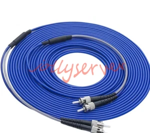 50M Armored Cable Fiber Patch Cord Pigtail Cable ST UPC To ST SM 9/125 Duplex - Afbeelding 1 van 1