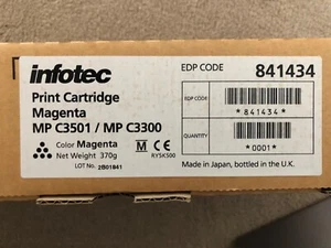 Infotec Print Cartridge Magenta MP C3501 MP C3300 New Unopened - Zdjęcie 1 z 2