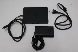 Genuine Dell WD15 4K USB-C Docking Station K17A K17A001 5FDDV With Power Adapter - Picture 1 of 9