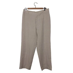 Puruvian Connection Linen Straight Leg Pants Size 12 Lined Made In Italy - Picture 1 of 7
