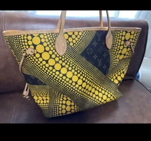[Beauty] Louis Vuitton Neverful MM Kusama Yayoi Tote Bag - Picture 1 of 6