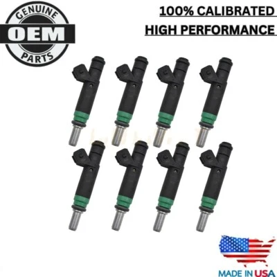 OEM Set of 8 Siemens Fuel Injectors Fits 2004-2005 BMW 745Li 4.4L V8 #7525721 - Image 1 of 4