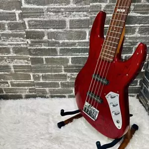 ESP J-Five Amaze 5 String Jazz Bass Red Electric Bass Guitar Used Product - Picture 1 of 11
