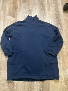 Pomander Place Vestito Donna Grande Blu Cambio Porter Felpa Tunica Tuckernuck - Foto 1 di 8