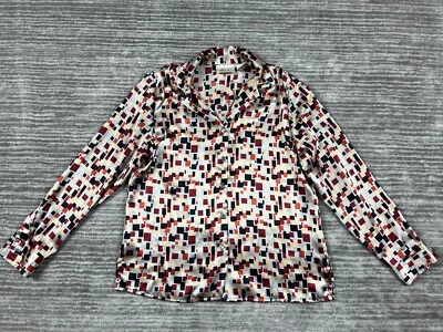 Kathie Lee Collection 女式中号多色纽扣长袖缎面 — 第 1/4 张图片