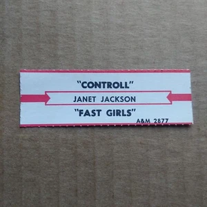 JANET JACKSON Control/Fast Girls JUKEBOX STRIP Records 45 rpm 7" - Picture 1 of 1