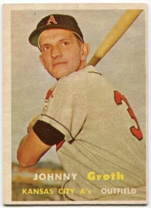1957 Topps #360 Johnny Groth Kansas City Athletics - Bild 1 von 2