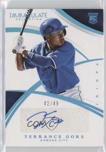 2015 Panini Immaculate Autos Blue /49 Terrance Gore #140 Rookie Auto RC