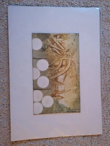 Jose Galvan Composicion bacteriana Gemälde 2002 Original 31 x 18cm Dachbodenfund - Bild 1 von 6