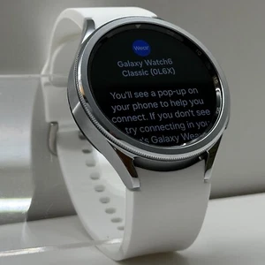 Samsung Galaxy Watch6 Classic 47mm GPS Bluetooth Argent - Très bon état - Photo 1 sur 8